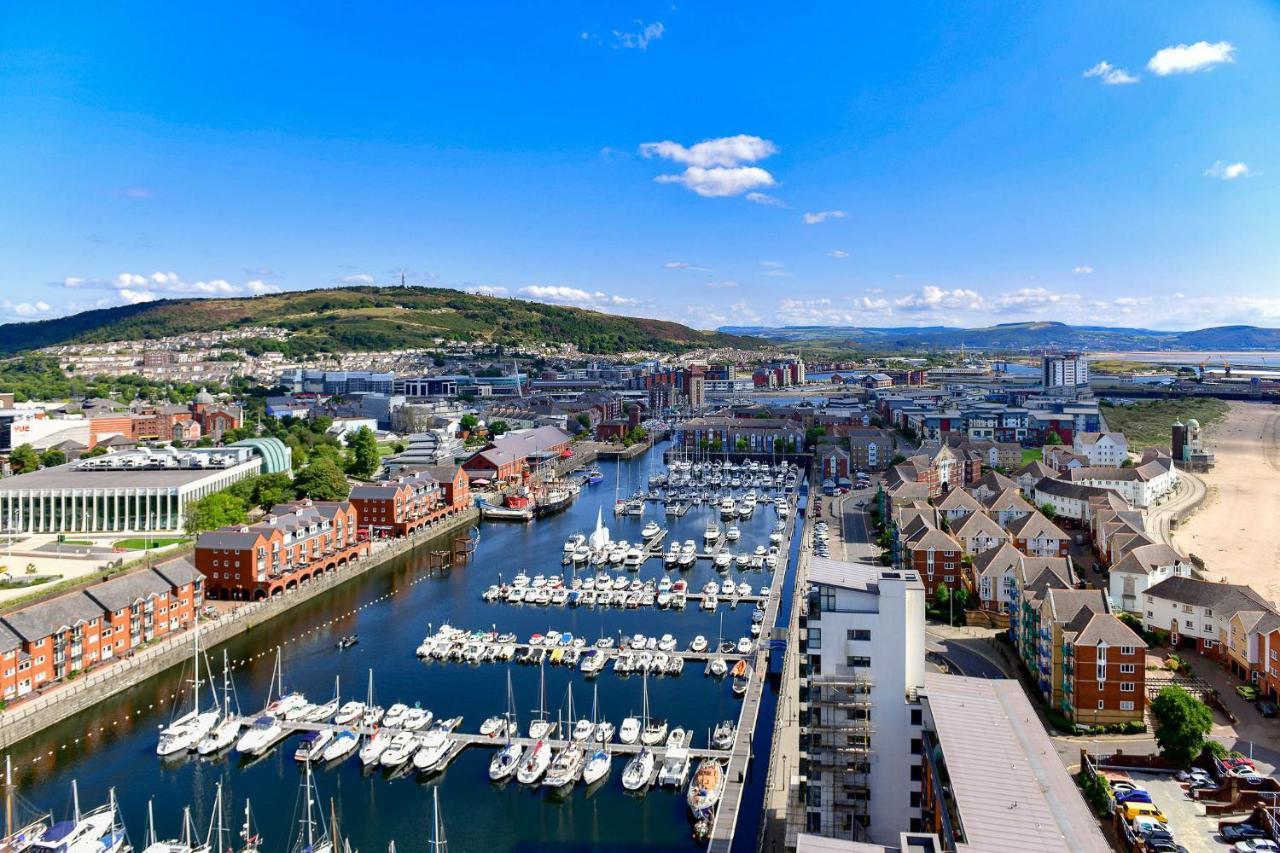 Just Stay Wales - Meridian Tower Marina & City View - 2 Bed Apartment Swansea Eksteriør billede