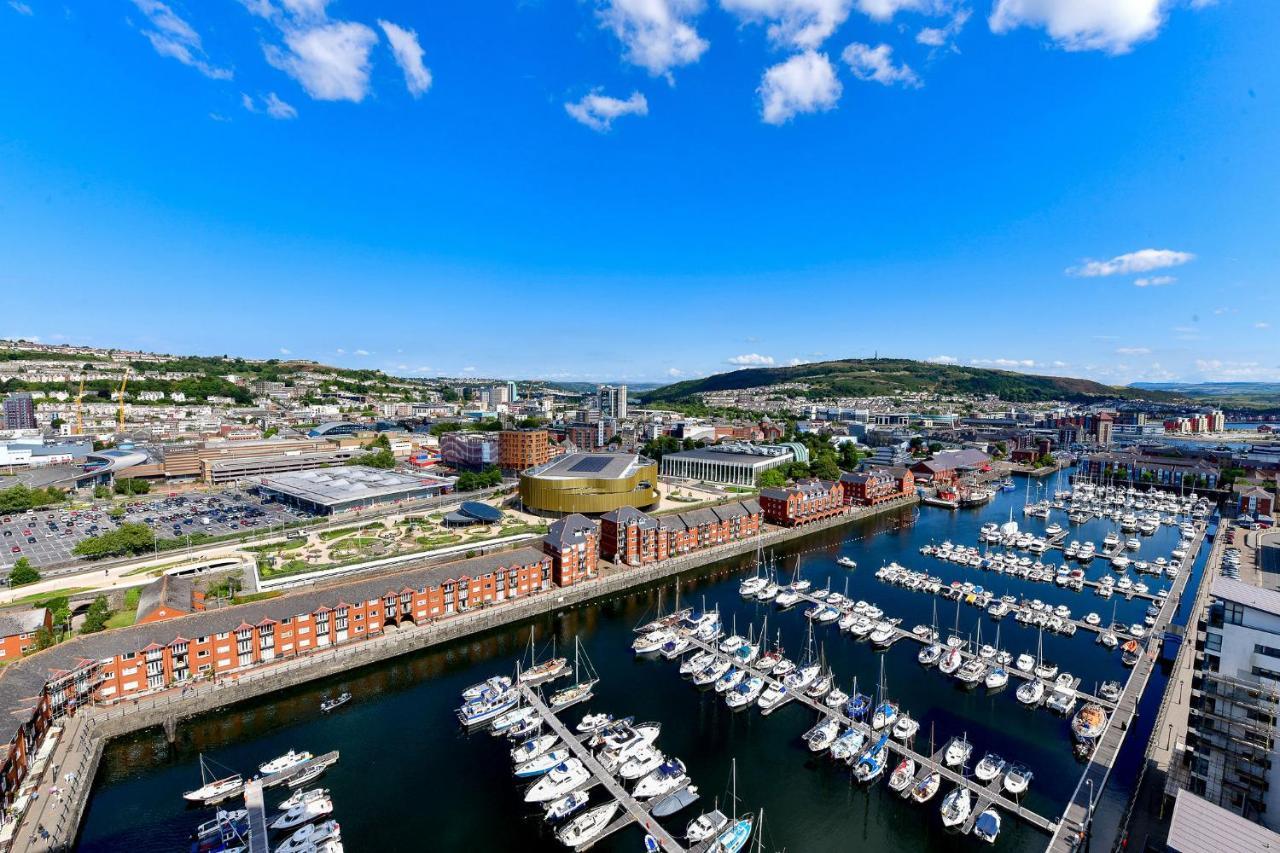 Just Stay Wales - Meridian Tower Marina & City View - 2 Bed Apartment Swansea Eksteriør billede